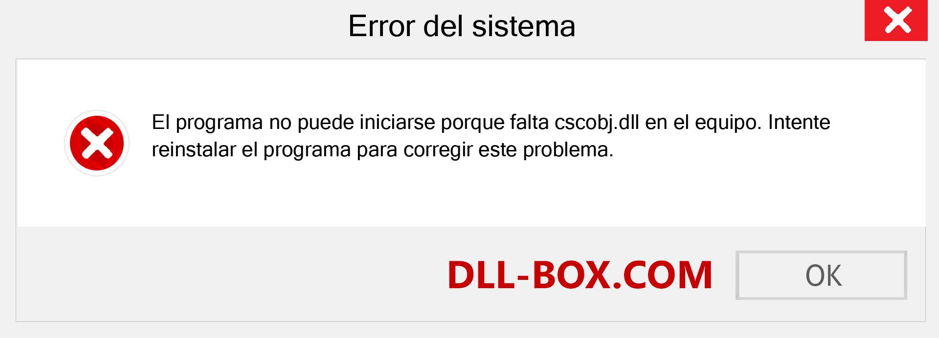 ¿Falta el archivo cscobj.dll ?. Descargar para Windows 7, 8, 10 - Corregir cscobj dll Missing Error en Windows, fotos, imágenes